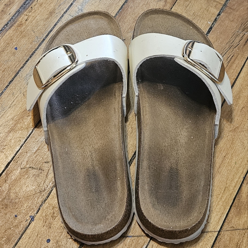 Women's White Slide Sandals